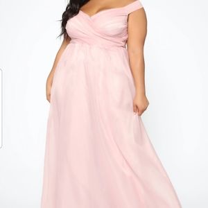 Mauve Off Shoulder Gown